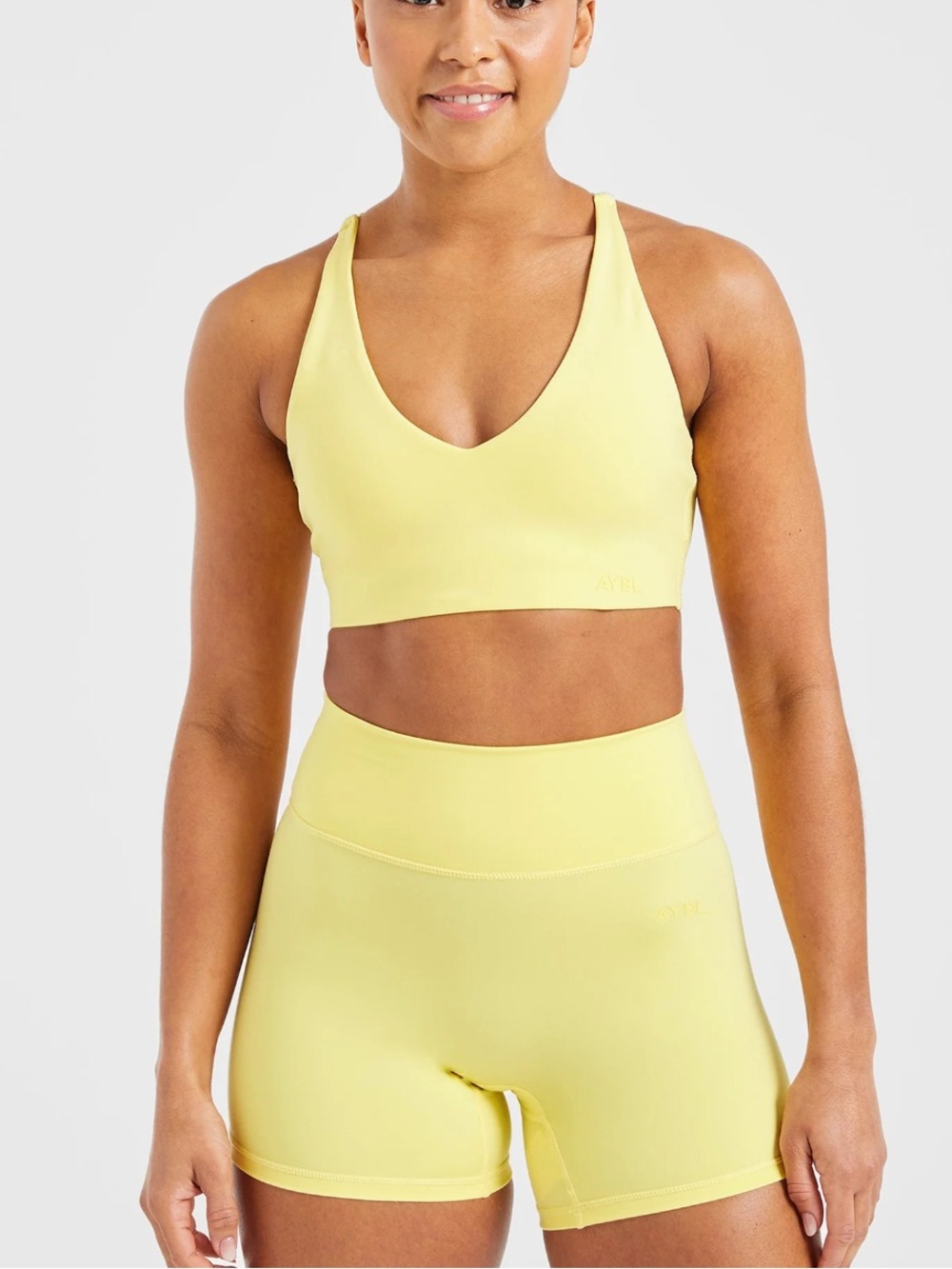 AYBL Staple Sports Bra- Pastel Yellow M